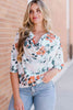 Floral Cowl Neck Blouse