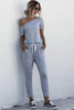 Asymmetrical Neck Tied Jumpsuit with Pockets - BELLATRENDZ