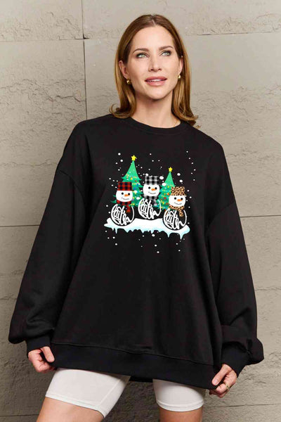 Simply Love Full Size Graphic Round Neck Sweatshirt