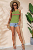 Rainbow Stripe Halter Neck Knit Tank - BELLATRENDZ