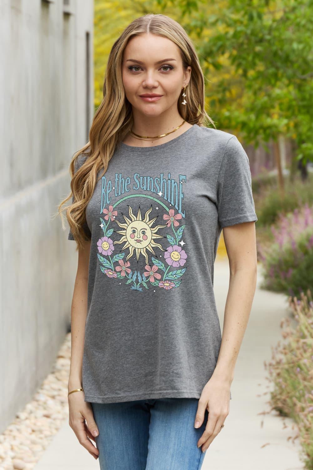 Simply Love BE THE SUNSHINE Graphic Cotton Tee