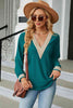 V-Neck Long Sleeve Blouse