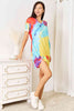 Double Take Tie-Dye V-Neck Twisted Dress