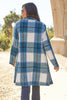 Double Take Full Size Plaid Button Up Lapel Collar Coat