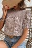 Printed Smocked Puff Sleeve Blouse