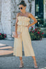 Ruffled Strapless Wide Leg Jumpsuit - BELLATRENDZ