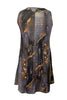 Abstract Print Round Neck Sleeveless Dress with Pockets - BELLATRENDZ