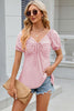 Eyelet Drawstring Short Sleeve T-Shirt