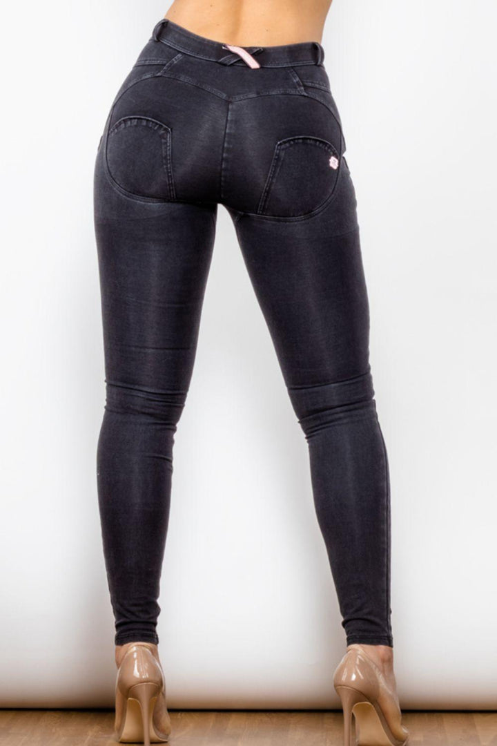Buttoned Skinny Long Jeans - BELLATRENDZ
