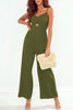 Smocked Spaghetti Strap Wide Leg Jumpsuit - BELLATRENDZ