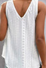 Lace Detail Eyelet V-Neck Tank