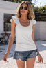 Scoop Neck Lace Cap Sleeve Tank - BELLATRENDZ