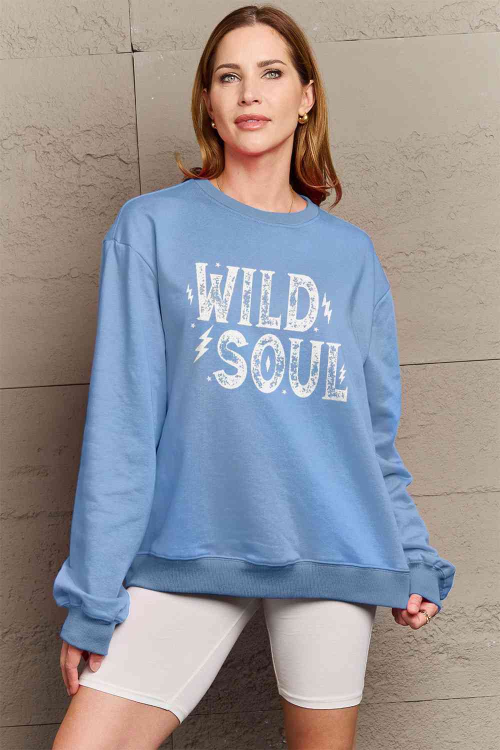 Simply Love Full Size WILD SOUL Graphic Sweatshirt