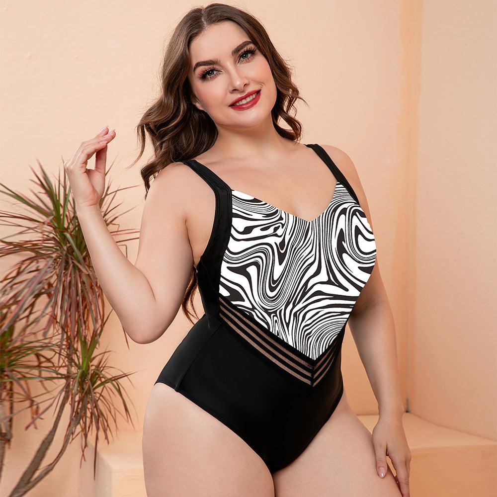 Full Size Printed Sleeveless One-Piece Swimsuit - BELLATRENDZ