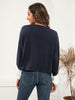 Three-Tone Color Block Dropped Shoulder Long Sleeve Tee - BELLATRENDZ