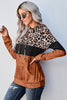 Leopard Color Block Hoodie - BELLATRENDZ