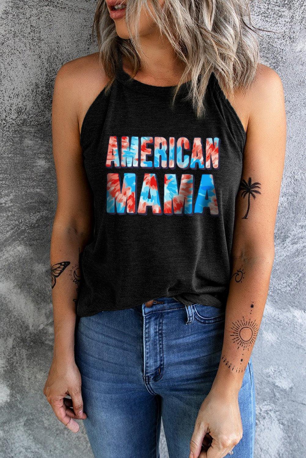 AMERICAN MAMA Graphic Tank - BELLATRENDZ