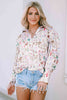 Printed Collared Neck Long Sleeve Shirt