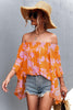 Floral Bell Sleeve Off-Shoulder Blouse - BELLATRENDZ