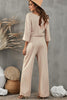 Belted Three-Quarter Sleeve Jumpsuit - BELLATRENDZ