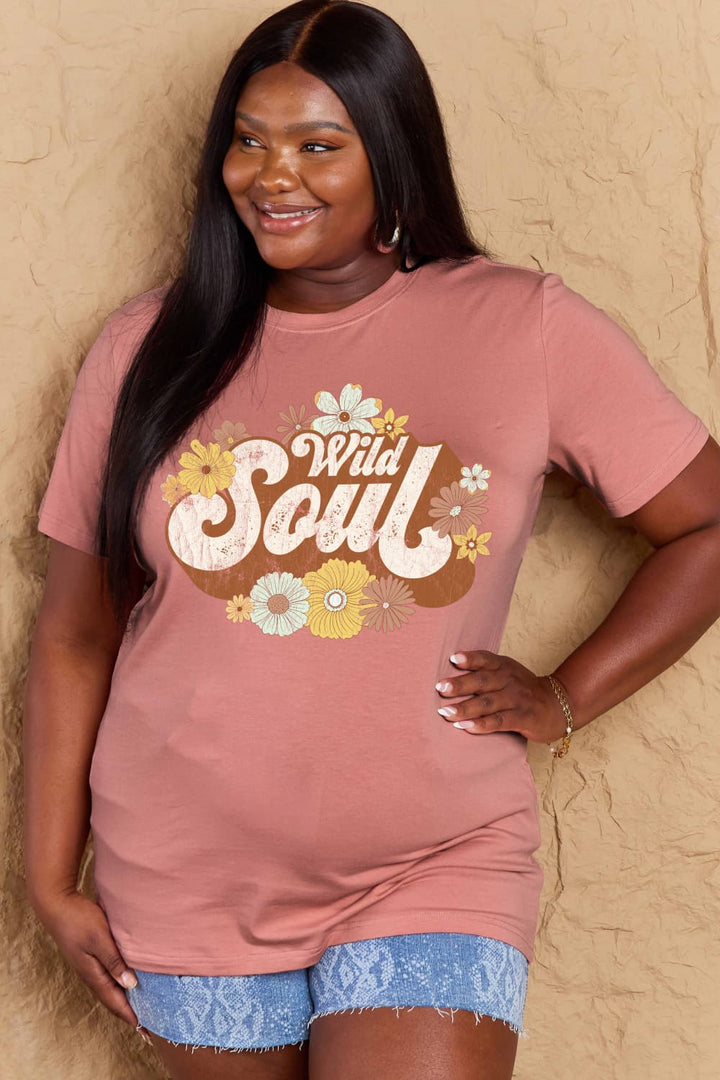 Simply Love Full Size WILD SOUL Graphic Cotton T-Shirt