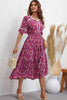 Floral Sweetheart Neck Tiered Dress