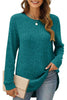 Ribbed Round Neck Long Sleeve T-Shirt