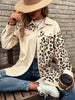 Full Size Leopard Collared Shirt