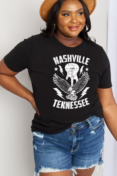 Simply Love Full Size NASHVILLE TENNESSEE Graphic Cotton Tee