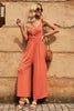 Smocked Spaghetti Strap Wide Leg Jumpsuit - BELLATRENDZ