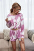 Tie-Dye Dropped Shoulder Top and Shorts Lounge Set