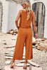 Buttoned Round Neck Tank and Wide Leg Pants Set - BELLATRENDZ