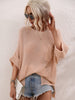 Boat Neck Cuffed Sleeve Slit Tunic Knit Top - BELLATRENDZ