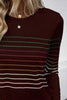 Striped Round Neck Long Sleeve T-Shirt