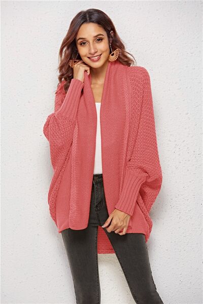 Open Front Batwing Sleeve Cardigan