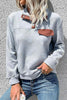 Contrast Ribbed Quarter-Snap Sweatshirt - BELLATRENDZ