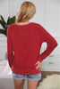 Round Neck Raglan Sleeve Exposed Seam Sweatshirt - BELLATRENDZ