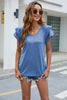 V-Neck Flutter Sleeve T-Shirt