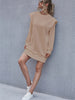 Round Neck Long Sleeve Mini Dress