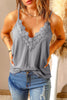 Full Size Lace Trim V-Neck Cami Top