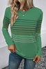 Striped Round Neck Long Sleeve T-Shirt