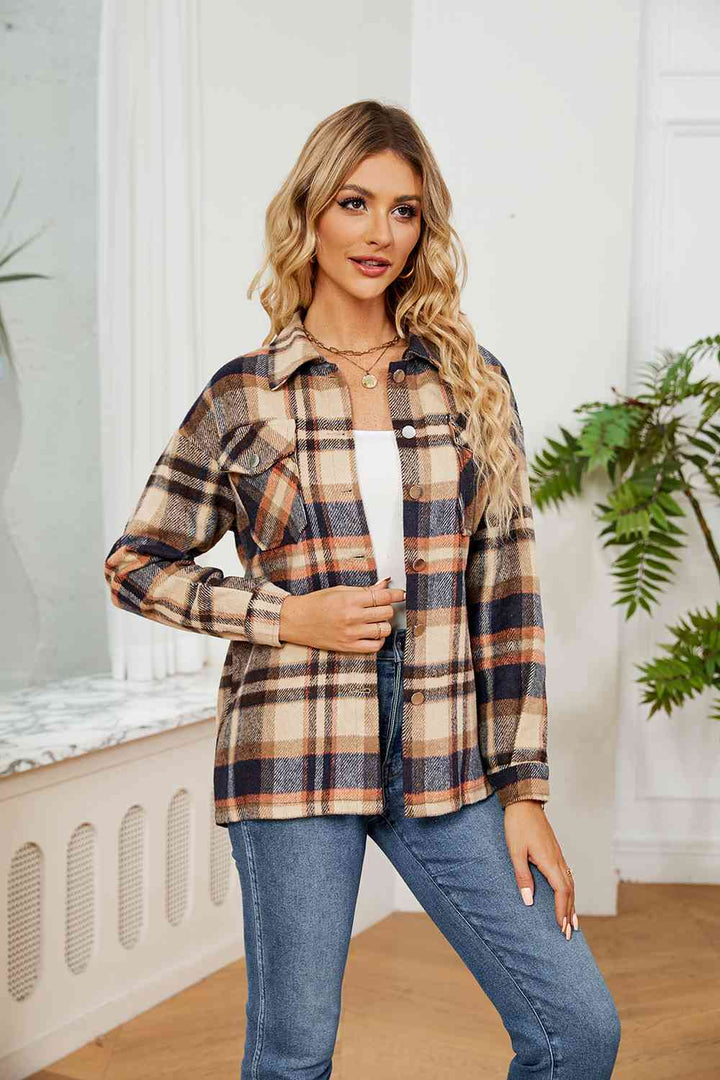 Collared Plaid Shacket