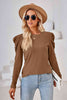 Round Neck Puff Sleeve Blouse