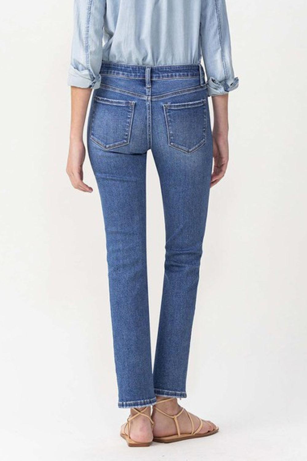Lovervet Full Size Maggie Midrise Slim Ankle Straight Jeans - BELLATRENDZ