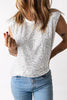 Sequin Round Neck Capped Sleeve Tank - BELLATRENDZ