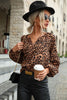 Leopard Lantern Sleeve Blouse - BELLATRENDZ