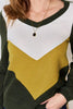 Hailey & Co Full Size Colorblock V-Neck Blouse