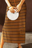 Striped Slit Sleeveless Maxi Dress - BELLATRENDZ