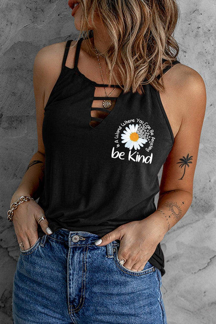 BE KIND Graphic Double-Strap Cami - BELLATRENDZ