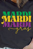 Plus Size MARDI GRAS Round Neck T-Shirt